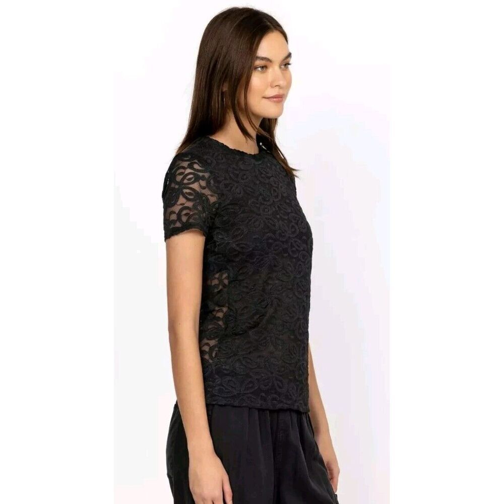 Johnny Was NWT Astrid Floral Embroidered Top, Black MSRP $150, Size X-Large - Picture 7 of 12